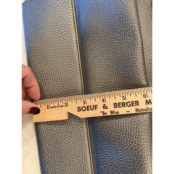 Everyday Pretty Gray Textured HUGE Shoulder Bag for Work Laptop Activewear Baby - Picture 9 of 10